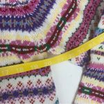 Heirloom collectibles size large fair isle multicolor full zip sweater nordic White Photo 7