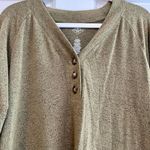 st. john's bay St. John’s Bay Henley V-neck Green Long Sleeve Top Large Photo 1