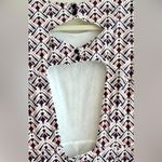 ZARA  Geometric Patterned Sleeveless Romper, White and Pink, Size Medium Photo 13