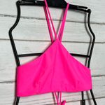 Lovers + Friends  Hot Pink Wrap Bikini Set Halter Top Small High Bottoms Medium Photo 7