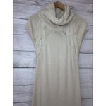 Banana Republic Cabled Short Sleeve SweaterDress in Ivory SMALL Merino Wool Photo 2