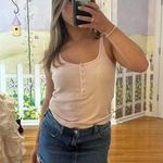 Brandy Melville pale pink button tank Photo 1