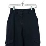 Wilfred Free Aritzia High Rise Black Utility Cargo Pants Straight Leg Snaps 00 Photo 3