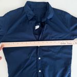 Frank & Eileen Barry Shirt Women XS Navy Blue Tailored Featherweight Button Down Photo 9