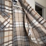 ZARA  Neautral Plaid Shacket Photo 7