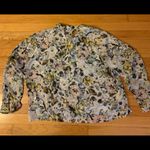 Jeans by Buffalo  semi sheer floral blouse. Size PM Photo 4
