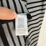 Olivia Moon  Striped Black/Gray Stretch Knit Blazer Jacket Women's Size Medium Photo 6