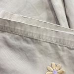 Tommy Hilfiger ‎ Womens Chino Pants 8 Beige Embroidered Daisy Floral Wide Leg Y2K Photo 7