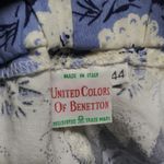 United Colors Of Benetton  Blue and White Patterned Cotton Bermuda Shorts Size S Photo 6