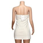 With Jean WITH JÉAN Frankie Strapless Mini Dress, White Pointelle, Medium Photo 7