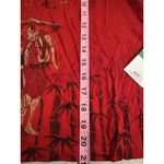Josephine Chaus  True Red Fine Knit Top Size Large Asian Themed Shirt Photo 3