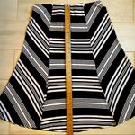 Apt. 9  || Black/white striped skirt w/ front slits Photo 1