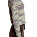 BP New  Camo Print Thermal Knit Long Sleeve Tee Cozy Crewneck Green Photo 2