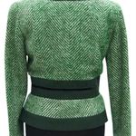 Cache Green Plaid Elaborate Embellished Top Jacket Lined Velvet Trim NWT $238 Photo 5