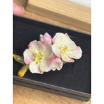 Staffordshire Vintage Cara China Staffordshire Flower Brooch*note pics Pink Photo 7