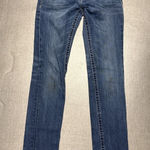 Miss Me  Women’s Jeans Size 28 x 32  Blue Skinny Embellished Wings Bling Y2k Photo 0