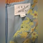 Lost + Wander Blue & Yellow Floral V-Neck Faux Wrap Ruffle Mini Dress Size XS Photo 9