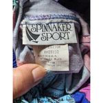 Vtg 1980s Spinnaker Sport Blue Purple Floral Fruit Print Paper Bag Waist Pants S Photo 3