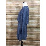 Topshop  Long Sleeve Overlay Dress - Blue - US 6 Photo 8