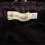 Avec Les Filles Avec Les Filled High Waist Sequin Joggers, Black, Size Small NWOT Photo 3