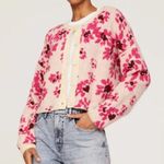 Central Park West  Daisy Floral Cardigan Size M Photo 0