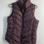 SO Womans  Medium Maroon Puffy Full Zip Vest Photo 0