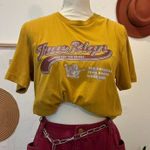 True Religion  Golden Yellow Retro Buddha Graphic Short Sleeve Heritage Crew Tee Photo 0