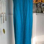 Karin Stevens Blue Rayon Sleeveless Midi Dress Photo 0