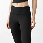 Athleta  Black Transcend Rib Crop Legging in Size Medium Tall Photo 0
