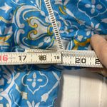 Ann Taylor NWT Tile Print cutout Flutter sleeve blouse blue top size small Photo 7