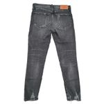 Moussy Vintage Velma Skinny Black Wash Gray Distressed Cropped Denim Jeans 26 Photo 1