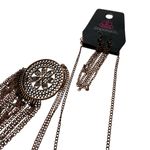 Paparazzi Sunny Sunflower Filigree Fringe Pendant Chain Necklace Earrings Set Photo 4