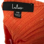 Lulus LULU’S Time to Delight Orange Ribbed One-Shoulder Sweater Midi Dress Sz XS Photo 9