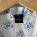 J.Crew Women's Shorty Kimono Robe White Blue Photo 1