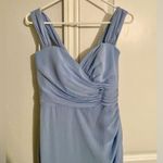 Dessy Collection by Vivian Diamond Blue Maxi Dress Photo 2