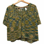 JH Collectibles Grunge Green Forest Fairy Gobblin Cropped Crochet Cardigan Large Photo 0