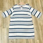 ELLOS blue & white stripe nautical plus size tunic dress sz 18 Photo 5