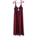 Torrid  Dress Size 12/Large/0 NWT Maxi Chiffon Pleated Burgundy Ombre Curvy Photo 2