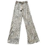 Micas  Womens Wide Leg Leopard Print Pull On Elastic Waist Pants NWT - Large Photo 1