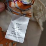 Anthropologie Gibson Latimer ivory orange floral peasant blouse size medium Photo 7
