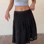 Loft Brown lace flowy midi skirt  Photo 1