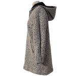 Topshop Abigail Gray Boucle Hooded Wool Blend Coat Size 6 Classic Warm Winter Photo 1