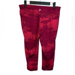 Old Navy Red Tie Dye Cropped Active Leggings Photo 1