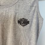 Harley Davidson Motorcycles Graphic Tank Top Summer Gray Logo Biker Medium Photo 2