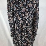 Inspired Hearts long sleeve black floral smocked ruffle dress size large NWT Photo 4