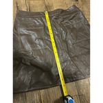 Altar'd State Altar’s state faux leather chocolate brown mini skirt Photo 3