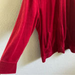 Lauren Ralph Lauren Red Full Zip Velour‎ Sweater Size 2X Photo 1