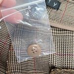 Ninety Women’s Sz 4 Brown Fall Plaid Houndstooth Straight Leg Trousers Pants Photo 13