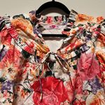 BUDDYLOVE Leeland Floral Ruffle Puff Sleeve Top, Pink, Size L Red Size L Photo 7