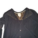 Knox Rose  Women's Black Lace Detail Top Photo 3